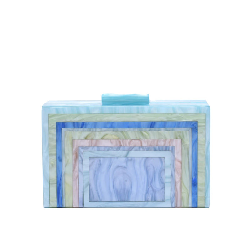 Bolsa de festa em acrílico azul