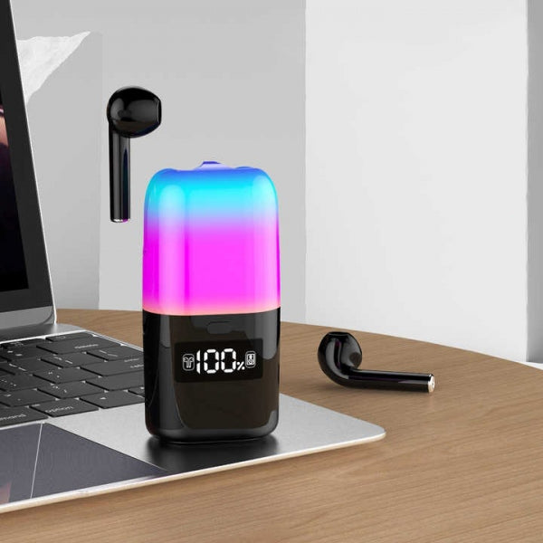 Auriculares com Coluna de Som e Luz LED