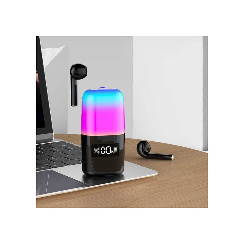 Auriculares com Coluna de Som e Luz LED