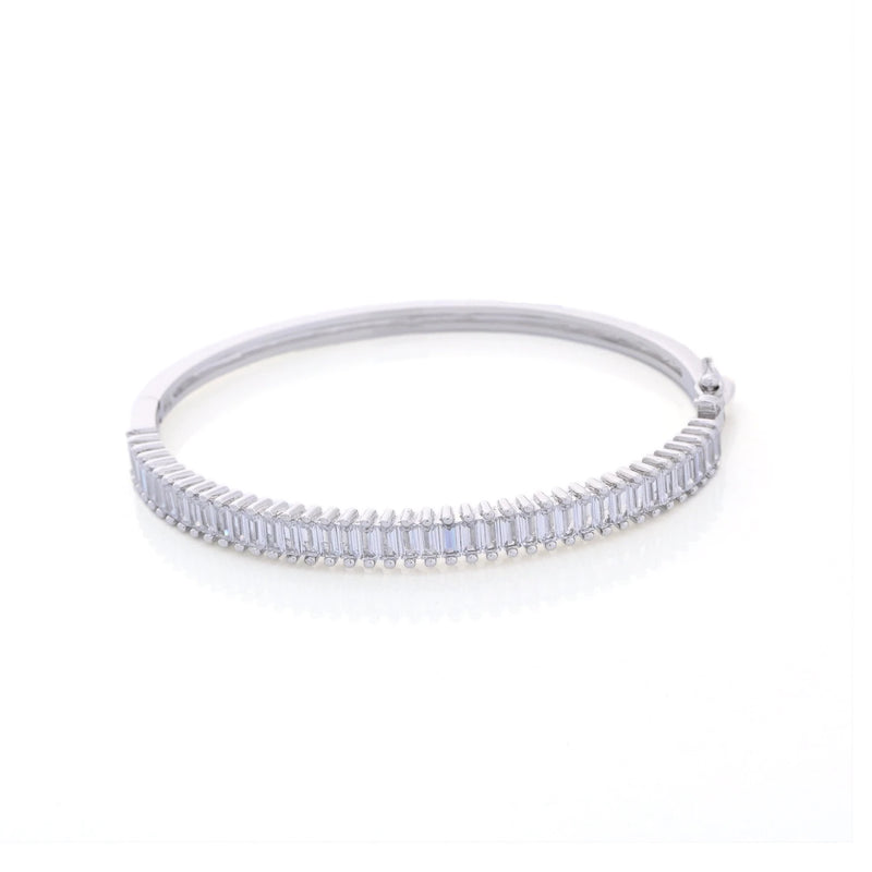 Pulseira rígida semi joia retângulos verticais