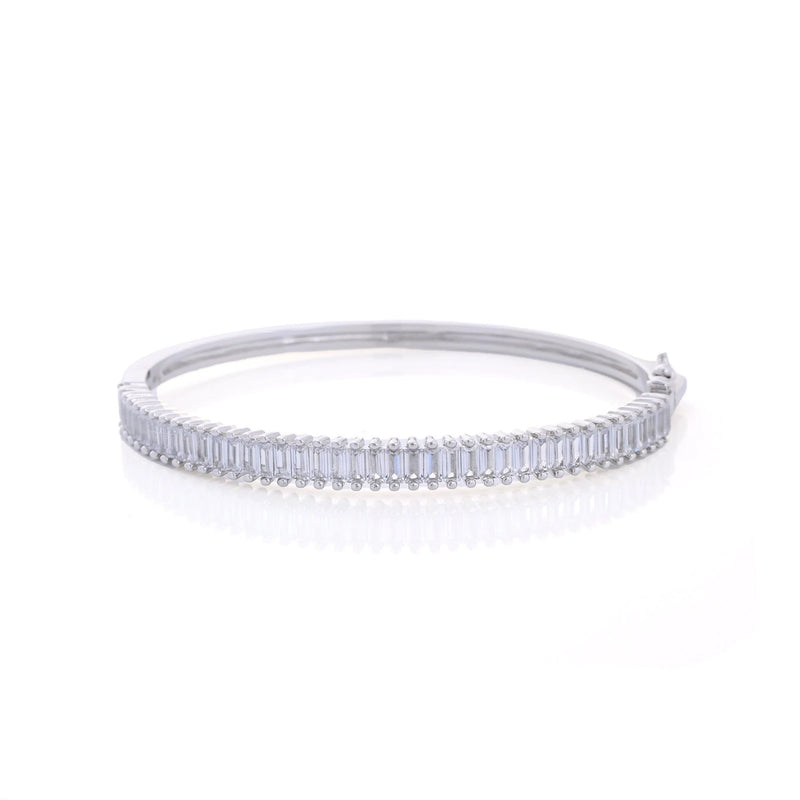 Pulseira rígida semi joia retângulos verticais