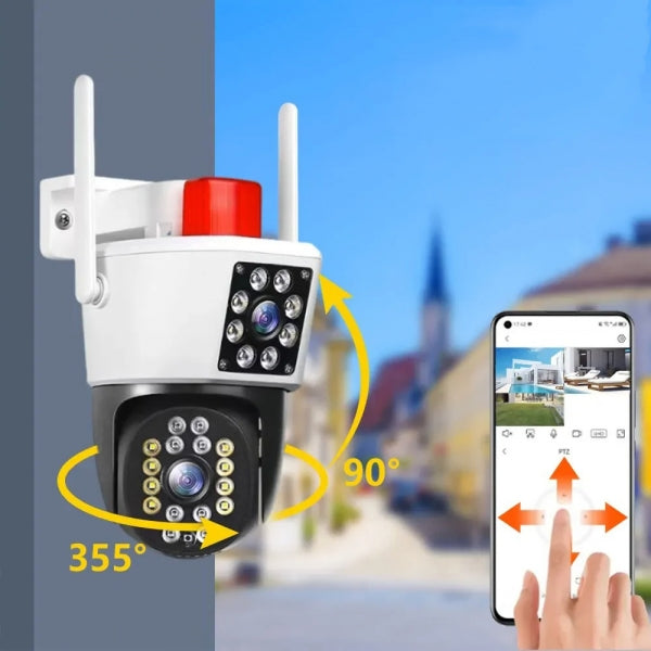 Câmara de Vigilância Exterior Jortan JT-9689 com Alarme e Visão Panorâmica