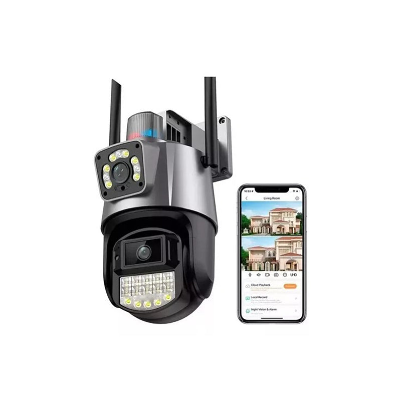 Câmara de Vigilância JORTAN JT-9687 com Alarme e Monitorização Wi-Fi