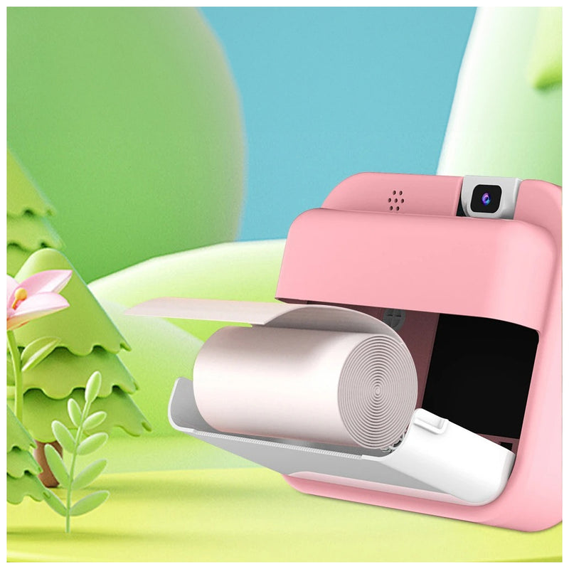 Câmara Infantil com Impressão Instantânea e Lente Rotativa