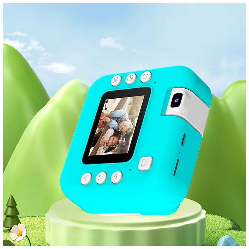 Câmara Infantil com Impressão Instantânea e Lente Rotativa