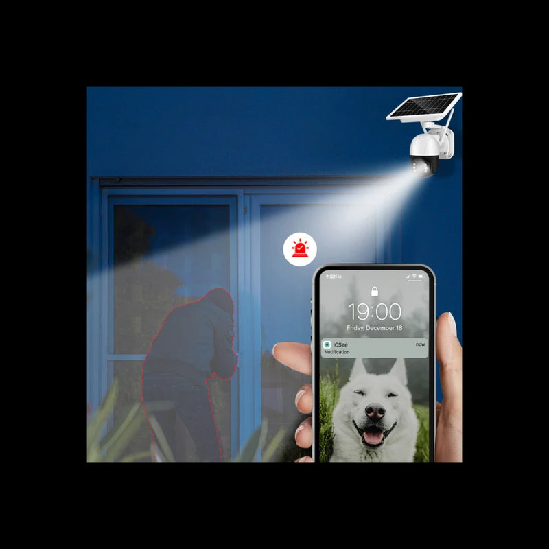 Câmara de Vigilância 360º com Painel Solar Wifi