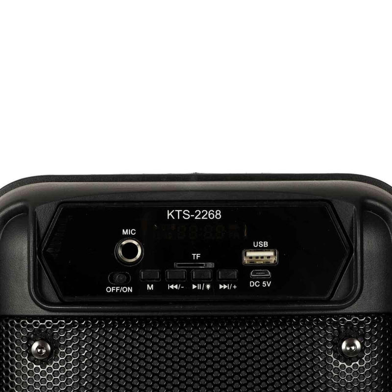 Coluna Bluetooth Flame Light com Microfone e Luzes RGB