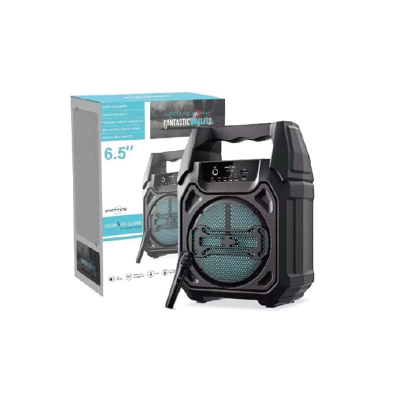 Coluna Portátil 6.5" com Rádio FM, USB e Som HD
