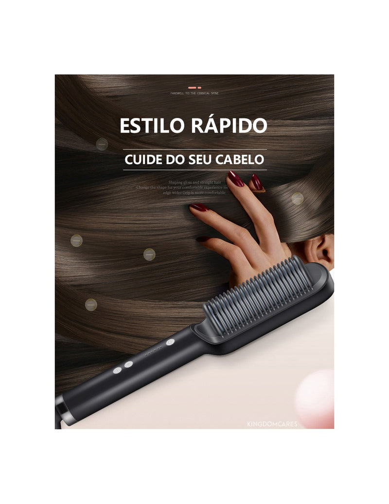 Escova Alisadora e Modeladora QA-T08