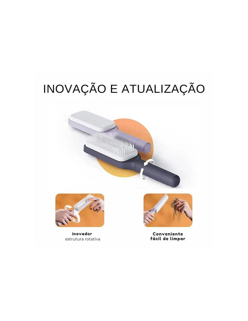 Escova De Cabelo Autolimpante