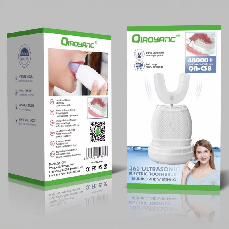 Escova de Dentes Elétrica Ultrassónica 360° QA-CS8