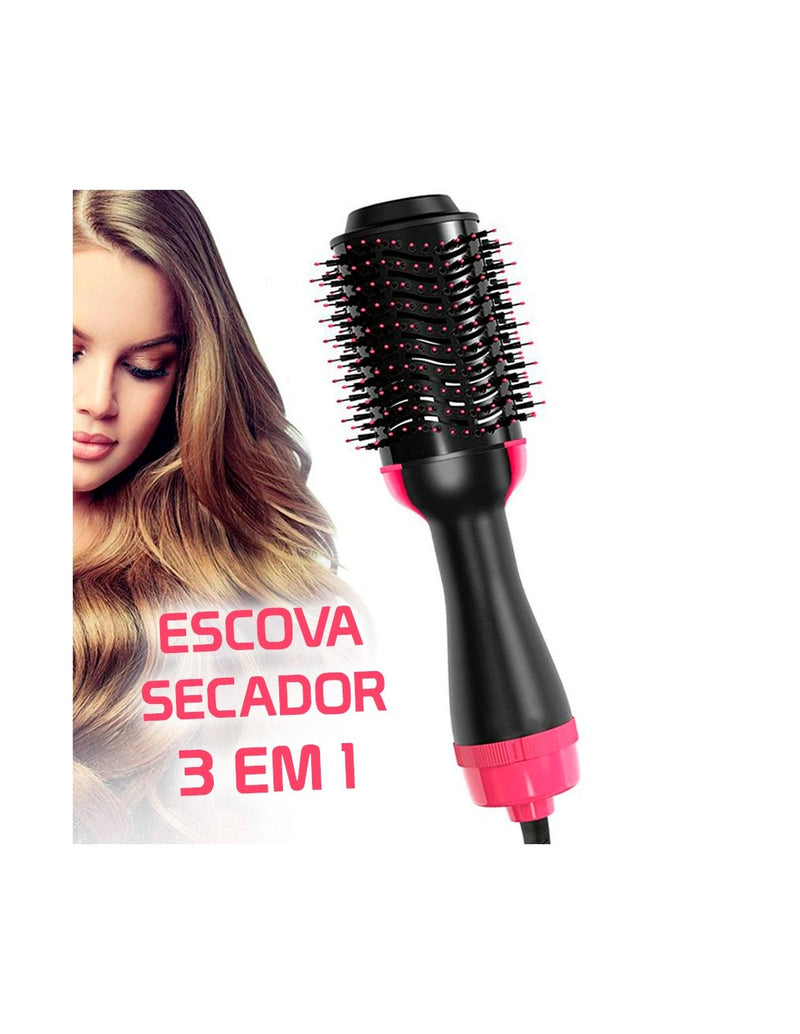 Escova Secadora e Modeladora 3 em 1