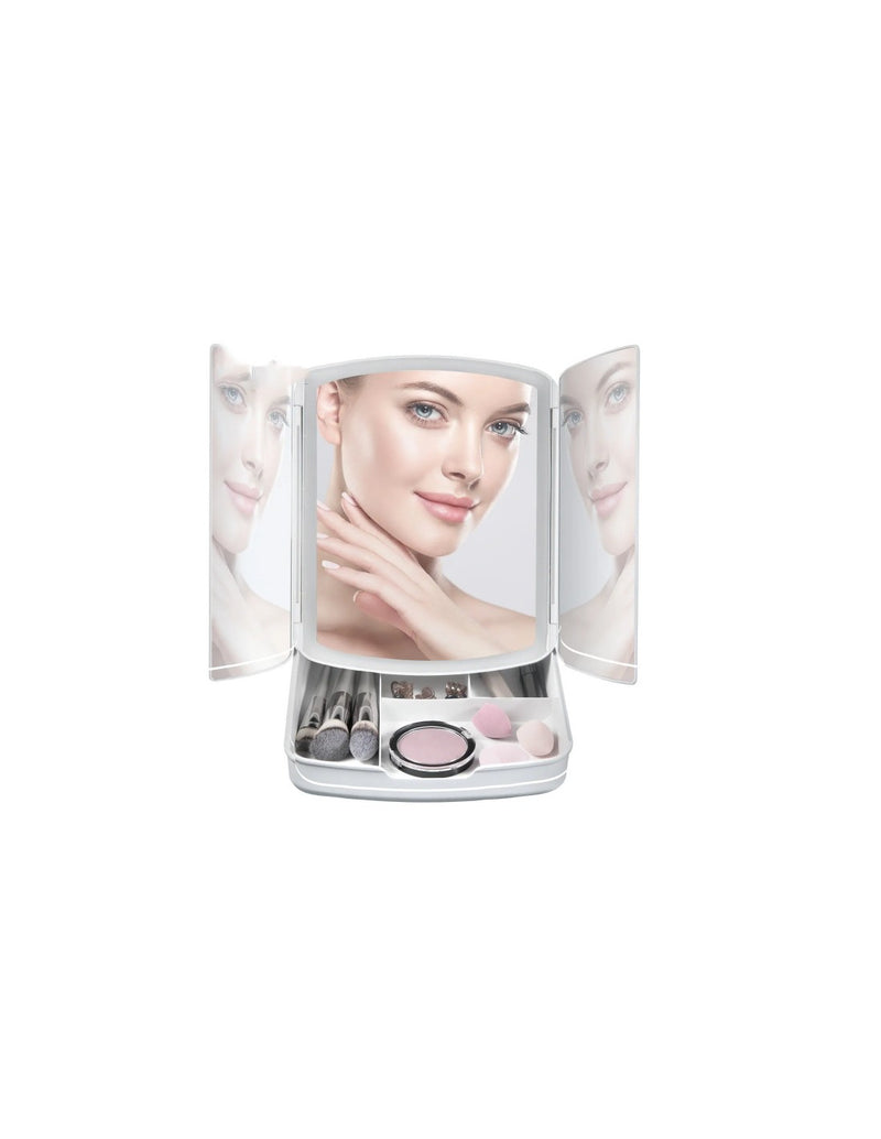 Espelho Organizador de Maquilhagem Led