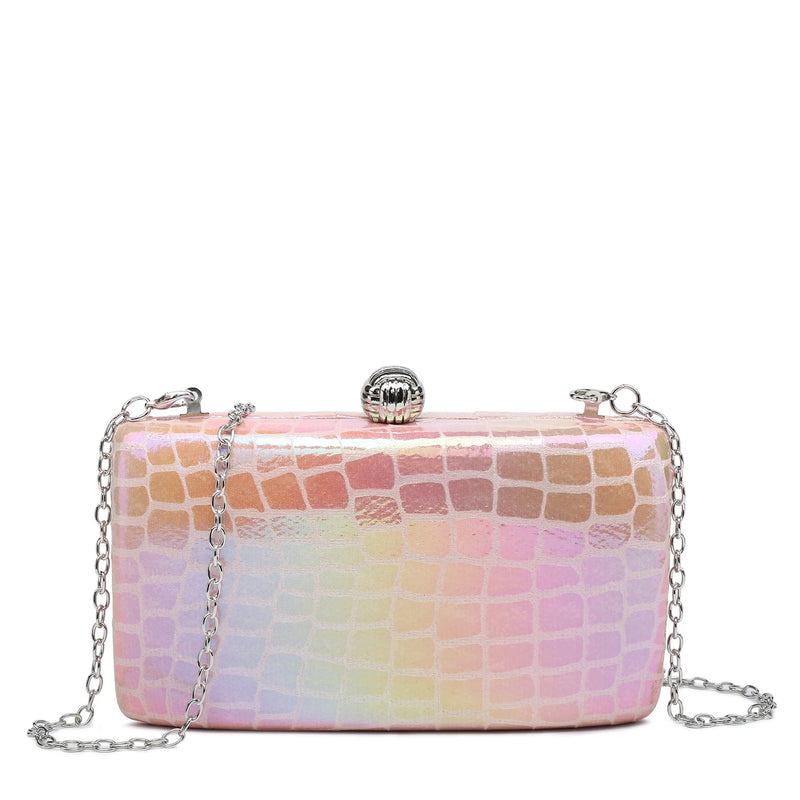 Pochete com textura brilhante holograma