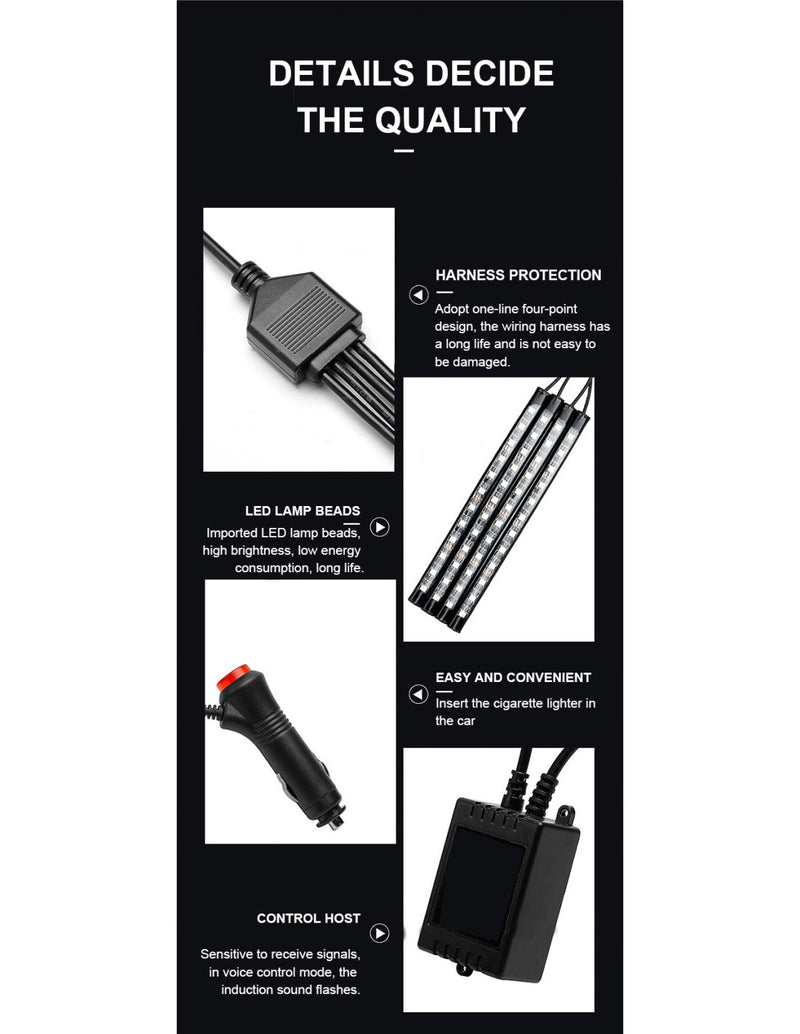 Luz Atmosférica RGB LED para Automóveis QA-C723