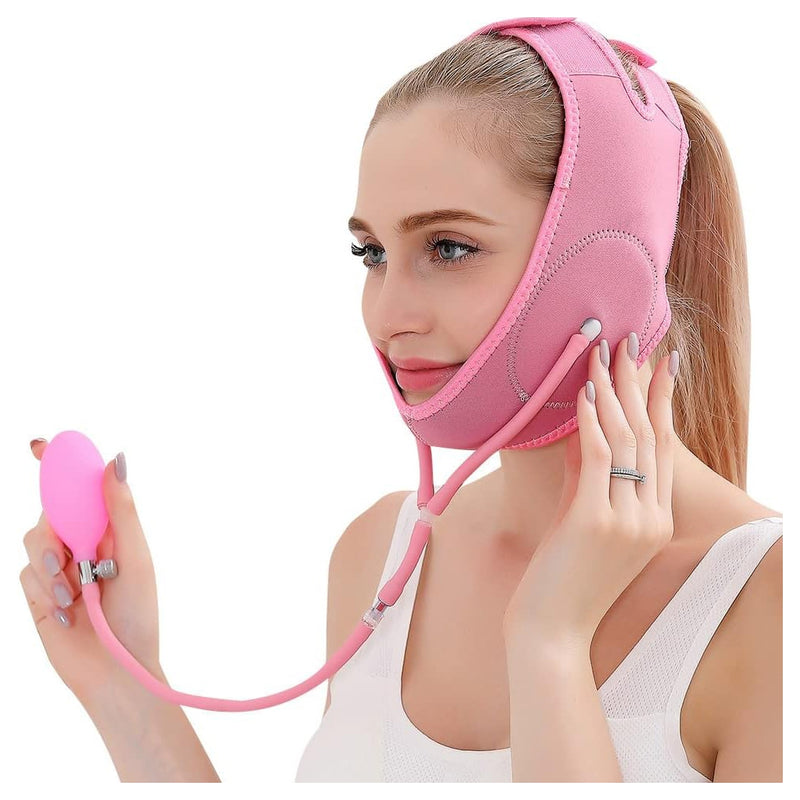 Máscara de Lifting Facial Ajustável com Bomba de Ar