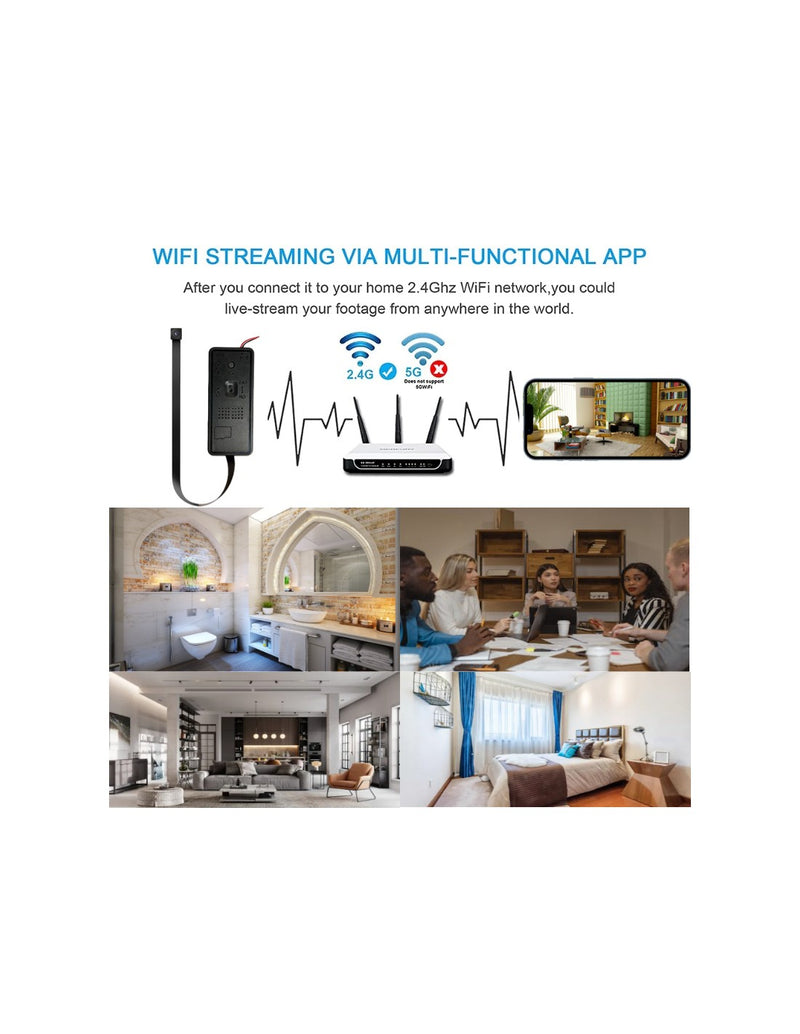 Mini Câmara Espiã Wi-Fi 1080P