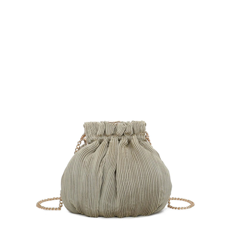 Pochette de senhora em tecido brilhante