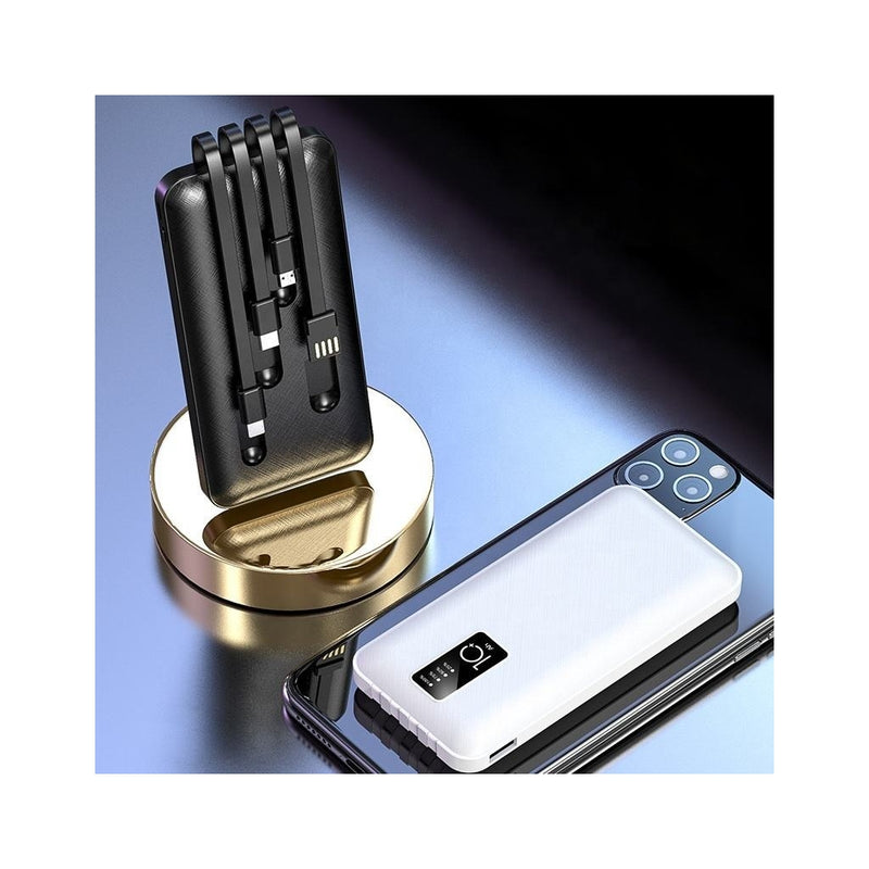 Powerbank 4 em 1 com Cabos Incorporados – 10.000mAh K-A81