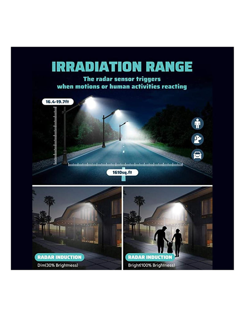 Projetor Solar LED 500W com Sensor de Movimento