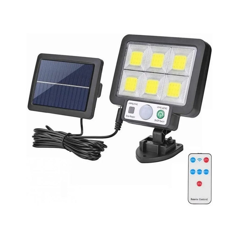 Projetor Solar LED com Controlo Remoto e Sensor de Movimento
