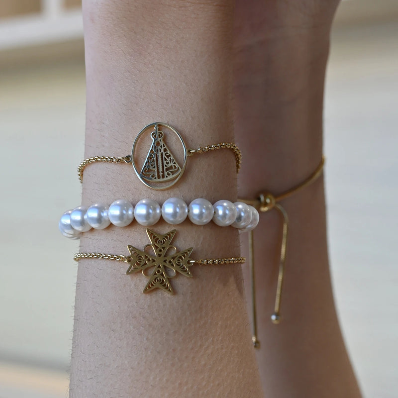 Pulseira Glamour com Nossa Senhora